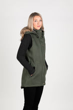 Load image into Gallery viewer, women's work vest with detachable hood