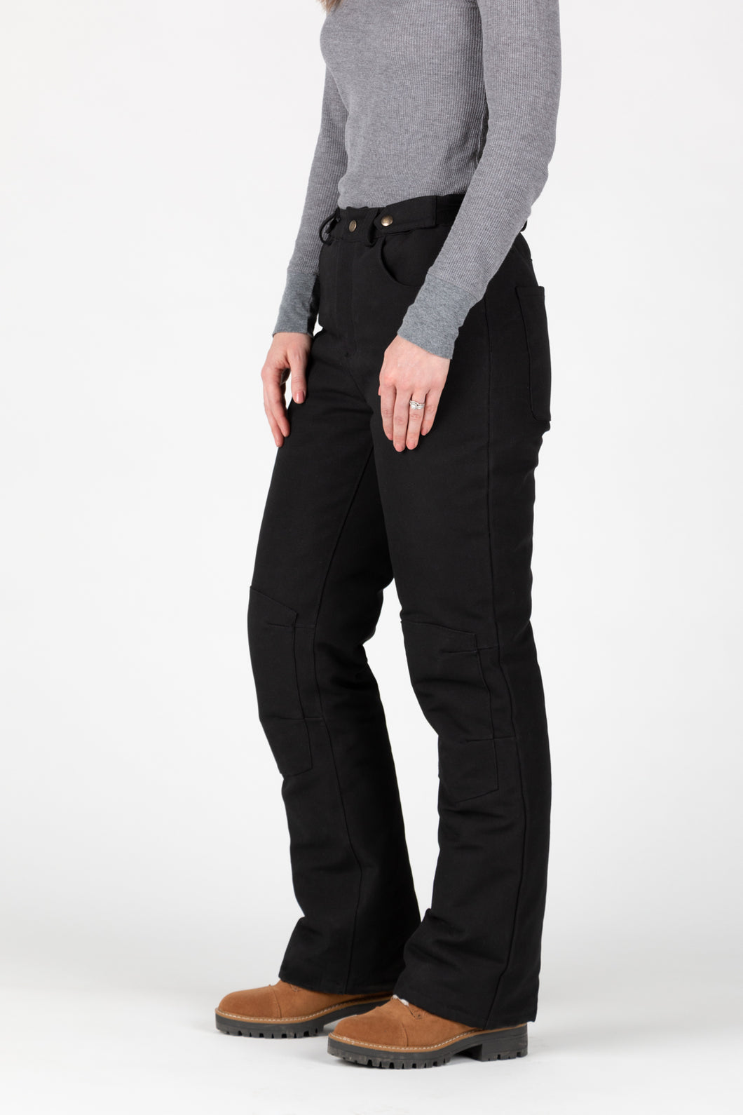 Black insulated work pants